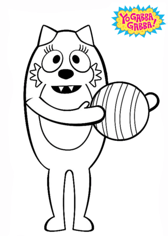 Toodee With Ball Coloring Page